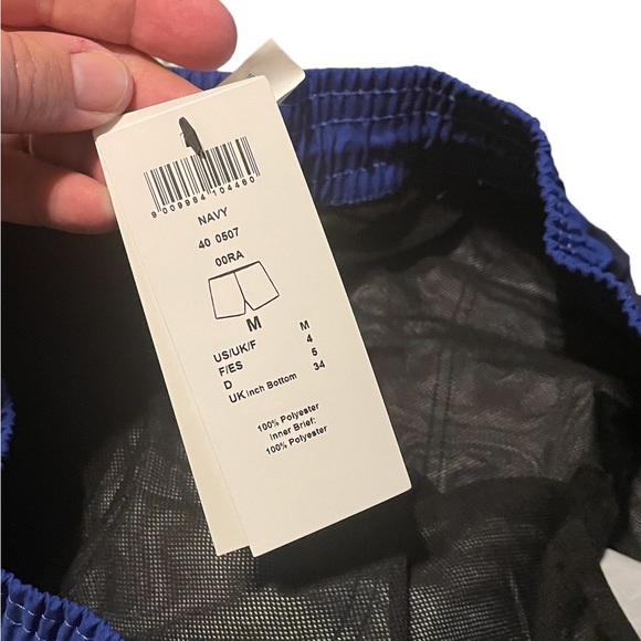 HOM SWIMWEAR Navy/Black Swim Trunk, Size M, NWT - Picture 6 of 6
